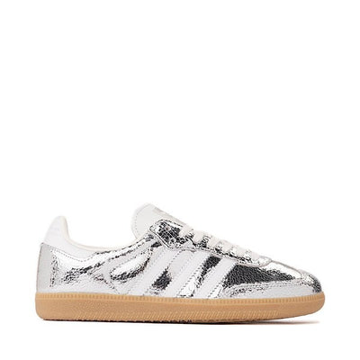adidas Samba OG Silver Metallic Cracked Leather (Women's) JR0035